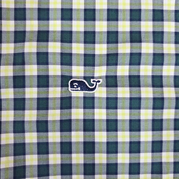 Vineyard Vines Performance Mens XL Classic Fit Whale Shirt Plaid Button Down - Picture 6 of 12